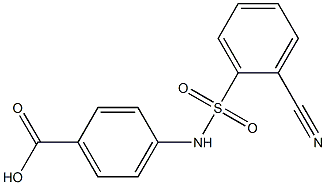 4-[(2-cyanobenzene)sulfonamido]benzoic acid Struktur