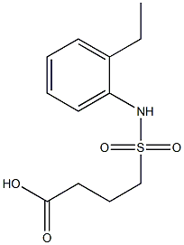 4-[(2-ethylphenyl)sulfamoyl]butanoic acid Struktur