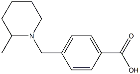 4-[(2-methylpiperidin-1-yl)methyl]benzoic acid Struktur