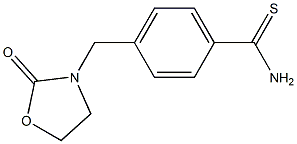 4-[(2-oxo-1,3-oxazolidin-3-yl)methyl]benzene-1-carbothioamide Struktur