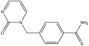 4-[(2-oxopyrimidin-1(2H)-yl)methyl]benzenecarbothioamide Struktur