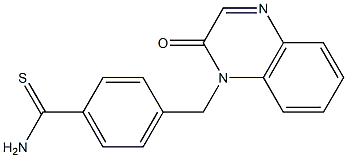 4-[(2-oxoquinoxalin-1(2H)-yl)methyl]benzenecarbothioamide Struktur