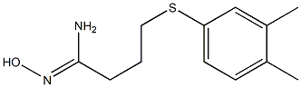 4-[(3,4-dimethylphenyl)sulfanyl]-N'-hydroxybutanimidamide Struktur