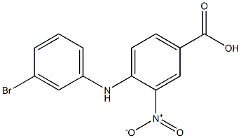 4-[(3-bromophenyl)amino]-3-nitrobenzoic acid Struktur