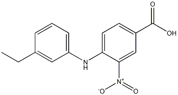 4-[(3-ethylphenyl)amino]-3-nitrobenzoic acid Struktur