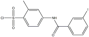 4-[(3-iodobenzene)amido]-2-methylbenzene-1-sulfonyl chloride Struktur