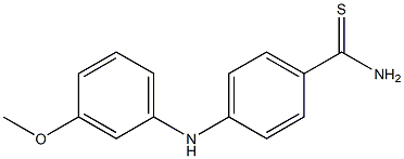 4-[(3-methoxyphenyl)amino]benzene-1-carbothioamide Struktur