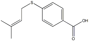 4-[(3-methylbut-2-en-1-yl)sulfanyl]benzoic acid Struktur