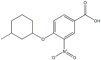 4-[(3-methylcyclohexyl)oxy]-3-nitrobenzoic acid Struktur