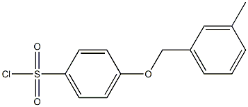 4-[(3-methylphenyl)methoxy]benzene-1-sulfonyl chloride Struktur