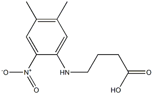 4-[(4,5-dimethyl-2-nitrophenyl)amino]butanoic acid Struktur