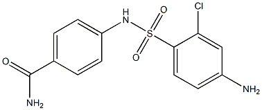 4-[(4-amino-2-chlorobenzene)sulfonamido]benzamide Struktur