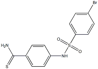 4-[(4-bromobenzene)sulfonamido]benzene-1-carbothioamide Struktur