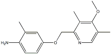 4-[(4-methoxy-3,5-dimethylpyridin-2-yl)methoxy]-2-methylaniline Struktur