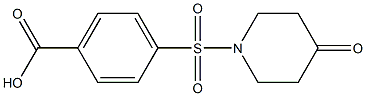 4-[(4-oxopiperidin-1-yl)sulfonyl]benzoic acid Struktur