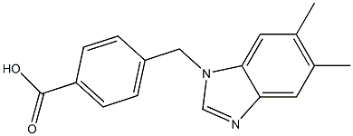 4-[(5,6-dimethyl-1H-1,3-benzodiazol-1-yl)methyl]benzoic acid Struktur