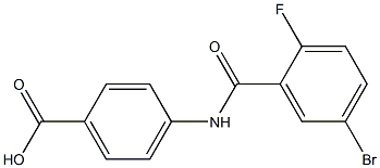 4-[(5-bromo-2-fluorobenzoyl)amino]benzoic acid Struktur