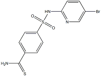 4-[(5-bromopyridin-2-yl)sulfamoyl]benzene-1-carbothioamide Struktur