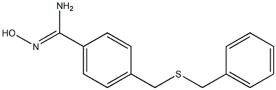 4-[(benzylsulfanyl)methyl]-N'-hydroxybenzene-1-carboximidamide Struktur