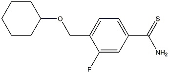 4-[(cyclohexyloxy)methyl]-3-fluorobenzene-1-carbothioamide Struktur