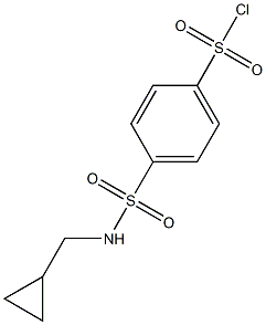 4-[(cyclopropylmethyl)sulfamoyl]benzene-1-sulfonyl chloride Struktur