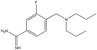 4-[(dipropylamino)methyl]-3-fluorobenzenecarboximidamide Struktur