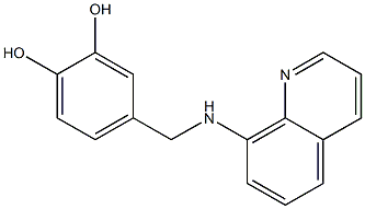 4-[(quinolin-8-ylamino)methyl]benzene-1,2-diol Struktur