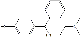 4-[{[2-(dimethylamino)ethyl]amino}(phenyl)methyl]phenol Struktur