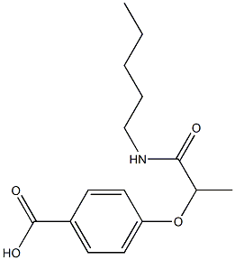 4-[1-(pentylcarbamoyl)ethoxy]benzoic acid Struktur