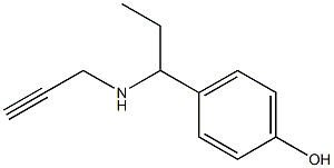 4-[1-(prop-2-yn-1-ylamino)propyl]phenol Struktur