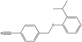 4-[2-(propan-2-yl)phenoxymethyl]benzonitrile Struktur