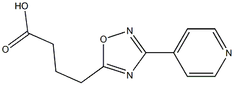 4-[3-(pyridin-4-yl)-1,2,4-oxadiazol-5-yl]butanoic acid Struktur