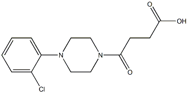 4-[4-(2-chlorophenyl)piperazin-1-yl]-4-oxobutanoic acid Struktur