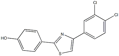 4-[4-(3,4-dichlorophenyl)-1,3-thiazol-2-yl]phenol Struktur