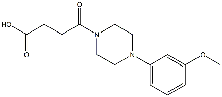 4-[4-(3-methoxyphenyl)piperazin-1-yl]-4-oxobutanoic acid Struktur