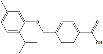 4-[5-methyl-2-(propan-2-yl)phenoxymethyl]benzoic acid Struktur