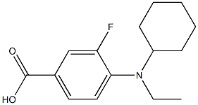 4-[cyclohexyl(ethyl)amino]-3-fluorobenzoic acid Struktur