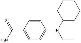 4-[cyclohexyl(ethyl)amino]benzene-1-carbothioamide Struktur