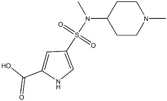 4-[methyl(1-methylpiperidin-4-yl)sulfamoyl]-1H-pyrrole-2-carboxylic acid Struktur