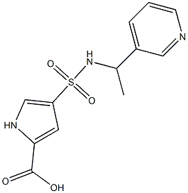 4-{[(1-pyridin-3-ylethyl)amino]sulfonyl}-1H-pyrrole-2-carboxylic acid Struktur