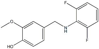 4-{[(2,6-difluorophenyl)amino]methyl}-2-methoxyphenol Struktur