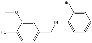 4-{[(2-bromophenyl)amino]methyl}-2-methoxyphenol Struktur