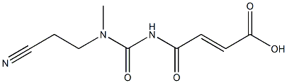 4-{[(2-cyanoethyl)(methyl)carbamoyl]amino}-4-oxobut-2-enoic acid Struktur