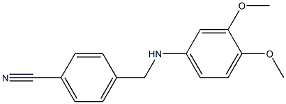 4-{[(3,4-dimethoxyphenyl)amino]methyl}benzonitrile Struktur