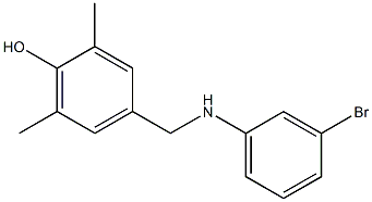 4-{[(3-bromophenyl)amino]methyl}-2,6-dimethylphenol Struktur