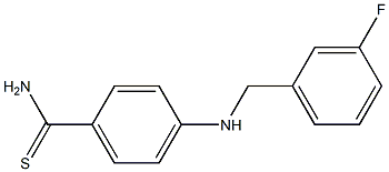 4-{[(3-fluorophenyl)methyl]amino}benzene-1-carbothioamide Struktur