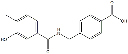 4-{[(3-hydroxy-4-methylphenyl)formamido]methyl}benzoic acid Struktur