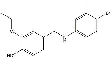 4-{[(4-bromo-3-methylphenyl)amino]methyl}-2-ethoxyphenol Struktur