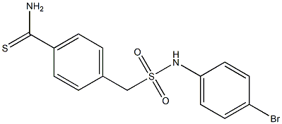 4-{[(4-bromophenyl)sulfamoyl]methyl}benzene-1-carbothioamide Struktur