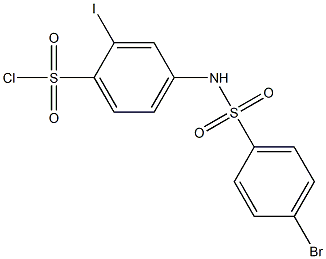 4-{[(4-bromophenyl)sulfonyl]amino}-2-iodobenzenesulfonyl chloride Struktur